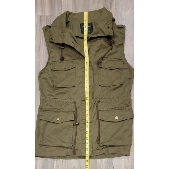 Love Tree Army Green Cotton Utility Vest - Picture 4 of 8